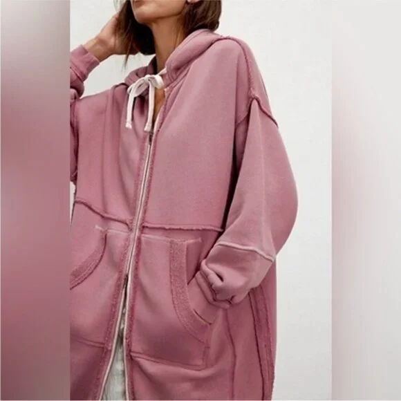 Free People Long Line Cardi Hoodie We The Free XS - Picture 2 of 10